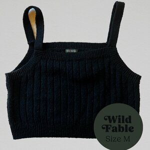 Wild Fable Black Crop Sweater Tank